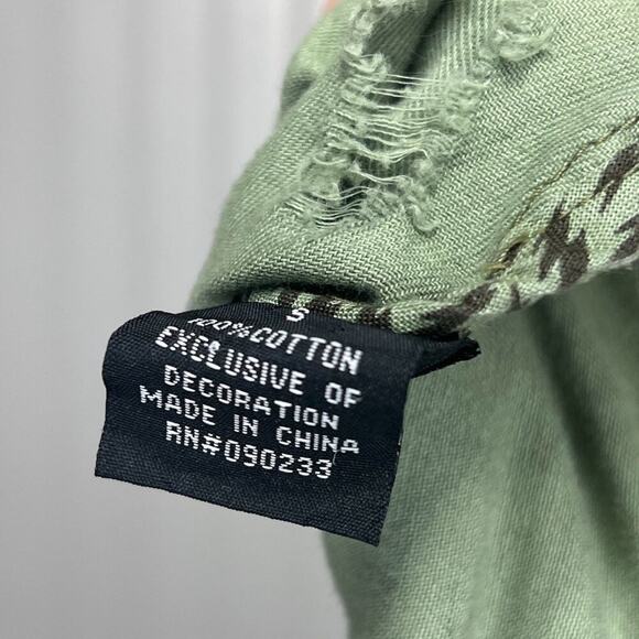 Young & Reckless Women's Reckless Camo Army Green Long Sleeve Button Up Shirt - Picture 12 of 12